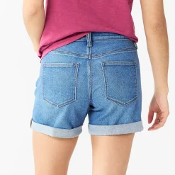Women's Sonoma Goods For Life® High-Rise Curvy 5" Denim Shorts -StyleUp Sales Store 5522148 ALT