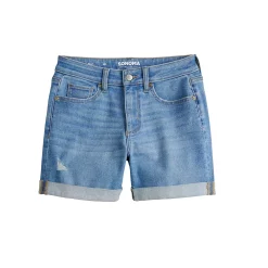 Women's Sonoma Goods For Life® High-Rise Curvy 5" Denim Shorts -StyleUp Sales Store 5522148 ALT5