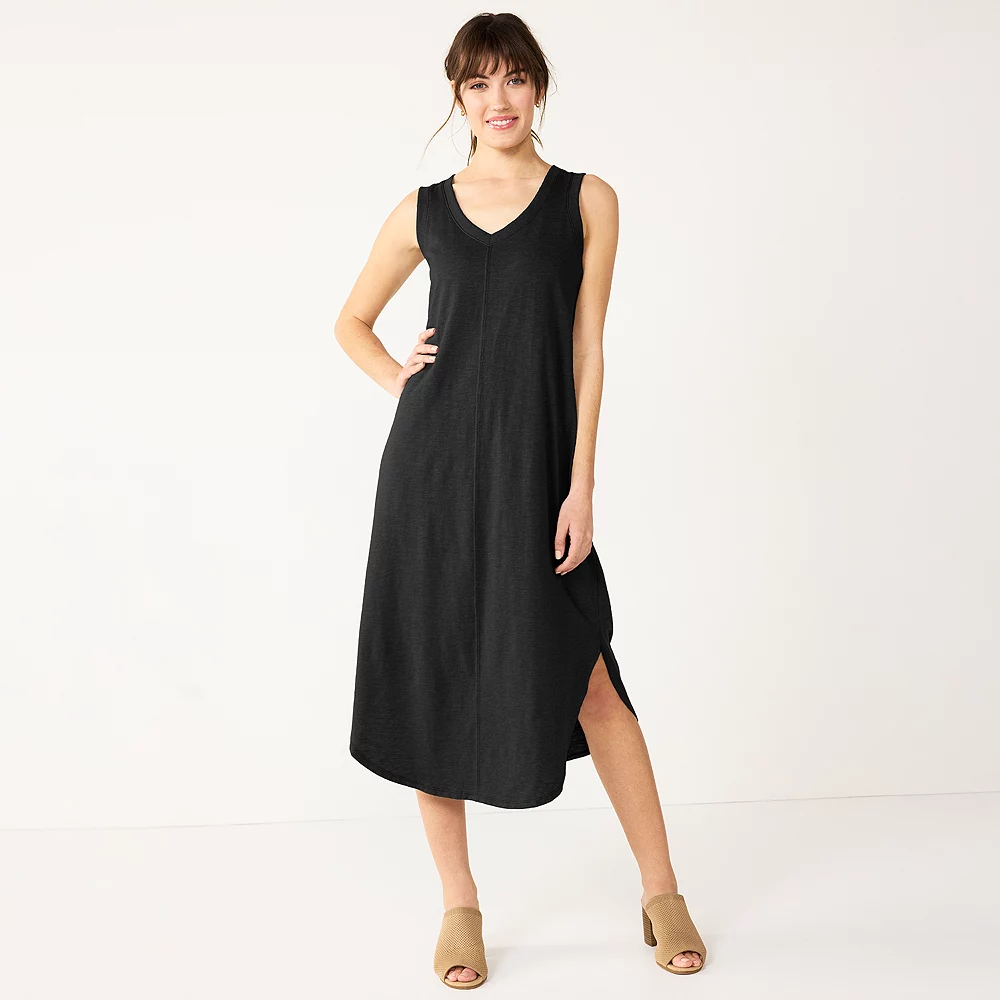 Women's Sonoma Goods For Life® Sleeveless Shirttail Knit Midi Dress 4 Women's Sonoma Goods For Life® Sleeveless Shirttail Knit Midi Dress - Image 2