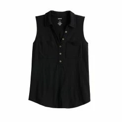 Women's Sonoma Goods For Life® Popover V-neck Utility Tank -StyleUp Sales Store 5522895 ALT5