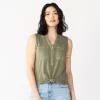 Women's Sonoma Goods For Life® Popover V-neck Utility Tank -StyleUp Sales Store 5522895 Olive