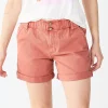Women's Sonoma Goods For Life® Paperbag waist Denim Shorts -StyleUp Sales Store 5523356 Muted Mauve