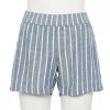 Women's Sonoma Goods For Life® 5" Pull-On Easy Shorts -StyleUp Sales Store 5526329 Blue Stripe
