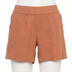 Women's Sonoma Goods For Life® 5" Pull-On Easy Shorts -StyleUp Sales Store 5526329 Mocha Frosting