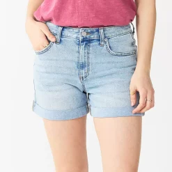 Women's Sonoma Goods For Life® Relaxed Rolled-Cuff Denim Shorts -StyleUp Sales Store 5529294 Tannery