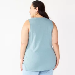 Plus Size Sonoma Goods For Life® Graphic Muscle Tank -StyleUp Sales Store 5529302 ALT