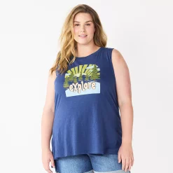 Plus Size Sonoma Goods For Life® Graphic Muscle Tank -StyleUp Sales Store 5529302 Explore