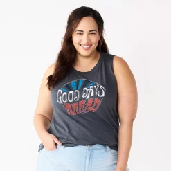 Plus Size Sonoma Goods For Life® Graphic Muscle Tank -StyleUp Sales Store 5529302 Good Days Gray