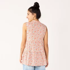 Maternity Sonoma Goods For Life® Tiered Ruffle Neck Top -StyleUp Sales Store 5530140 ALT