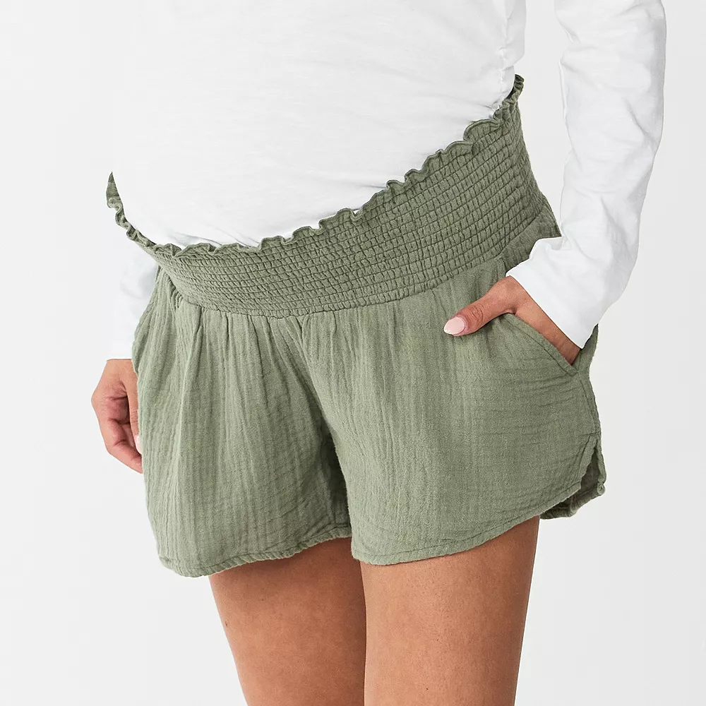 Maternity Sonoma Goods For Life® Smocked Shorts 4 Maternity Sonoma Goods For Life® Smocked Shorts - Image 2