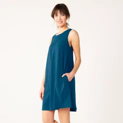 Women's Sonoma Goods For Life® Sleeveless Swing Dress -StyleUp Sales Store 5546448 Navy