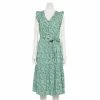 Women's Sonoma Goods For Life® Ruffle Midi Dress -StyleUp Sales Store 5547162 Teal Floral