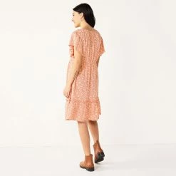 Maternity Sonoma Goods For Life® Flutter-Sleeve Tiered Dress -StyleUp Sales Store 5549577 ALT