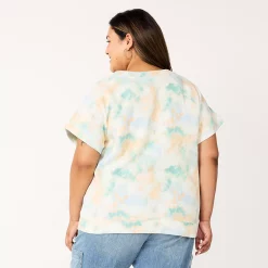 Plus Size Sonoma Goods For Life® Short-Sleeve Fleece Sweatshirt -StyleUp Sales Store 5550378 ALT