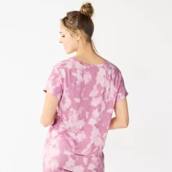 Women's Sonoma Goods For Life® Essential Short Sleeve Pajama Top -StyleUp Sales Store 5553510 ALT