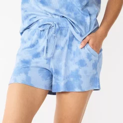Women's Sonoma Goods For Life® Essential Pajama Shorts -StyleUp Sales Store 5553528 Blue Dye
