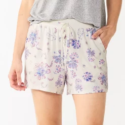 Women's Sonoma Goods For Life® Essential Pajama Shorts -StyleUp Sales Store 5553528 White Floral