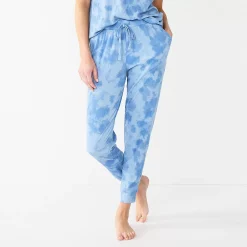 Women's Sonoma Goods For Life® Essential Banded Bottom Pajama Pants -StyleUp Sales Store 5553611 Blue Dye