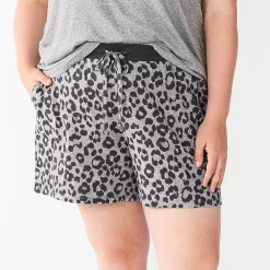 Plus Size Sonoma Goods For Life® Essential Pajama Shorts -StyleUp Sales Store 5553688 Animal