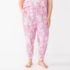 Plus Size Sonoma Goods For Life® Essential Banded Bottom Pajama Pants -StyleUp Sales Store 5553692 Purple Dye