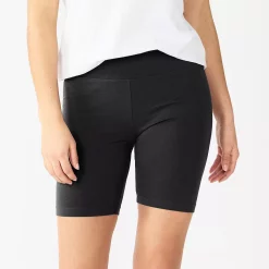 Petite Sonoma Goods For Life® High-Waisted Bike Shorts 6 Petite Sonoma Goods For Life® High-Waisted Bike Shorts -StyleUp Sales Store 5555069 True Black