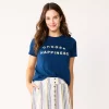 Women's Sonoma Goods For Life® Summer Graphic Tees -StyleUp Sales Store 5558324 Choose Happy Navy