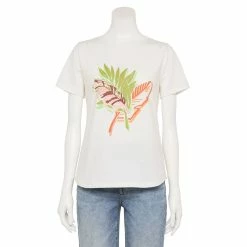 Women's Sonoma Goods For Life® Summer Graphic Tees -StyleUp Sales Store 5558324 Cream Tropical Palm