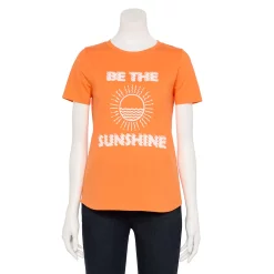 Women's Sonoma Goods For Life® Summer Graphic Tees -StyleUp Sales Store 5558324 Orange Sunshine