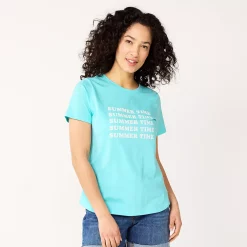 Women's Sonoma Goods For Life® Summer Graphic Tees -StyleUp Sales Store 5558324 Summertime Blue