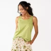 Women's Sonoma Goods For Life® Essential Pajama Tank Top -StyleUp Sales Store 5558709 Walace Green