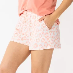 Women's Sonoma Goods For Life® Essential Pajama Shorts -StyleUp Sales Store 5558710 Coral Animal