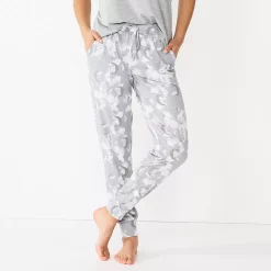 Women's Sonoma Goods For Life® Essential Banded Bottom Pajama Pants -StyleUp Sales Store 5558711 Gray Moon