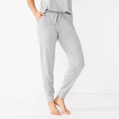 Women's Sonoma Goods For Life® Essential Banded Bottom Pajama Pants -StyleUp Sales Store 5558711 Heather Gray