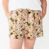 Plus Size Sonoma Goods For Life® Essential Pajama Shorts 1 Plus Size Sonoma Goods For Life® Essential Pajama Shorts -StyleUp Sales Store 5558715 Green Floral