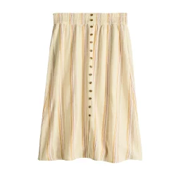 Women's Sonoma Goods For Life® Button Front Midi Skirt -StyleUp Sales Store 5568135 ALT5