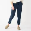 Petite Sonoma Goods For Life® Mid Rise Pull On Jogger Pants -StyleUp Sales Store 5569580 Navy
