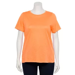 Petite Plus Size Sonoma Goods For Life® Crewneck Tee -StyleUp Sales Store 5572597 Apricot Harvest