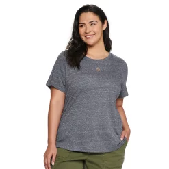 Petite Plus Size Sonoma Goods For Life® Crewneck Tee -StyleUp Sales Store 5572597 Dark Gray Texture