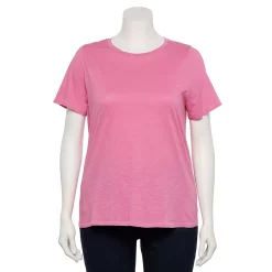 Petite Plus Size Sonoma Goods For Life® Crewneck Tee -StyleUp Sales Store 5572597 Mauve Peony