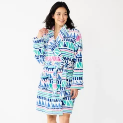 Women's Sonoma Goods For Life® Short Plush Robe -StyleUp Sales Store 5574694 Multi Geo