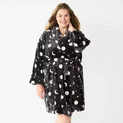 Plus Size Sonoma Goods For Life® Short Plush Robe 16 Plus Size Sonoma Goods For Life® Short Plush Robe -StyleUp Sales Store 5574695 Gray Celestial