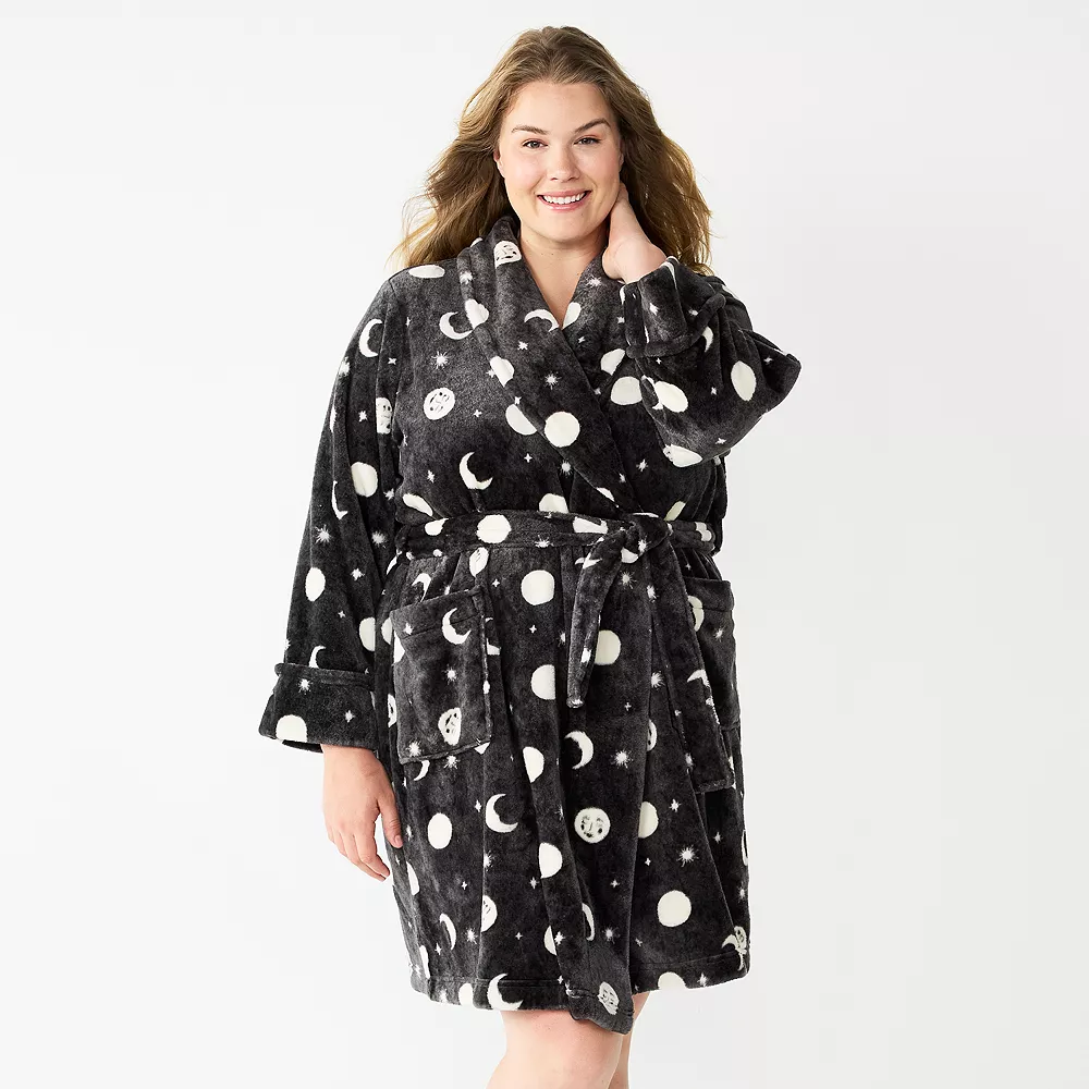 Plus Size Sonoma Goods For Life® Short Plush Robe 8 Plus Size Sonoma Goods For Life® Short Plush Robe - Image 6