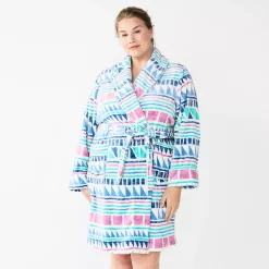 Plus Size Sonoma Goods For Life® Short Plush Robe 13 Plus Size Sonoma Goods For Life® Short Plush Robe -StyleUp Sales Store 5574695 Multi Geo