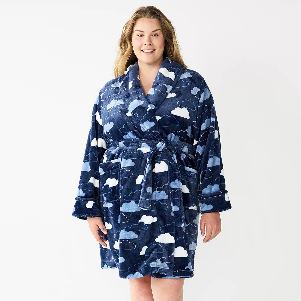 Plus Size Sonoma Goods For Life® Short Plush Robe 10 Plus Size Sonoma Goods For Life® Short Plush Robe - Image 8