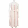 Plus Size Sonoma Goods For Life® Button Front Midi Dress -StyleUp Sales Store 5576620 Cream Stripe