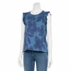 Women's Sonoma Goods For Life® French Terry Flutter-Sleeve Top -StyleUp Sales Store 5576747 Navy Floral