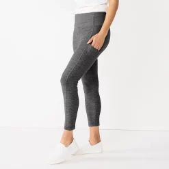 Women's Sonoma Goods For Life® Weekender High-Waisted 7/8 Leggings -StyleUp Sales Store 5576868 Gray Texture