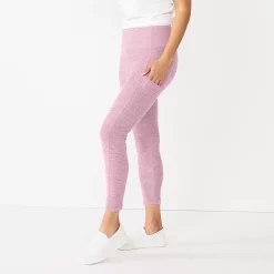 Women's Sonoma Goods For Life® Weekender High-Waisted 7/8 Leggings -StyleUp Sales Store 5576868 Lilac Texture