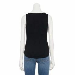 Women's Sonoma Goods For Life® Notchneck Ribbed Tank -StyleUp Sales Store 5579049 ALT