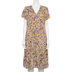Women's Sonoma Goods For Life® Button Front Tiered Midi Dress 20 Women's Sonoma Goods For Life® Button Front Tiered Midi Dress -StyleUp Sales Store 5579211 Purple Floral